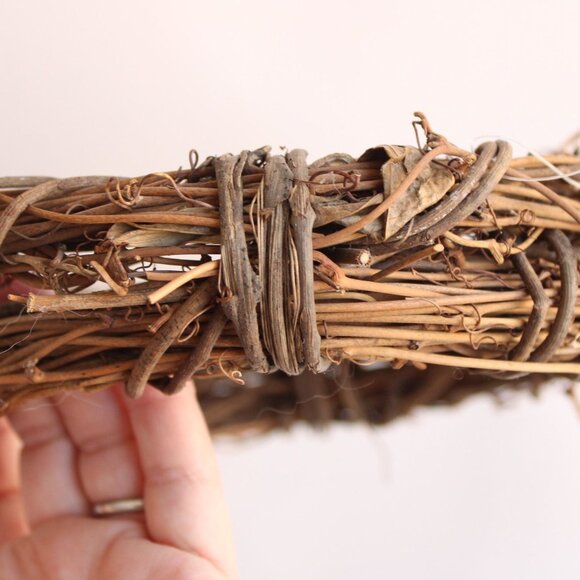 Grapevine Wreath, NOS, 6" Diameter, Single or Double, Natural Round Twig Look - Picture 6 of 10